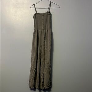 Elegant Olive Green Maxi Dress